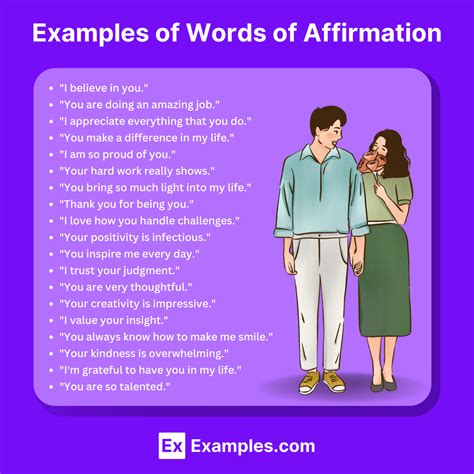 Words of Affirmation & Admiration