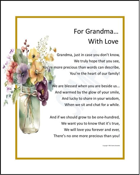 Words of Gratitude for a Wonderful Grandma