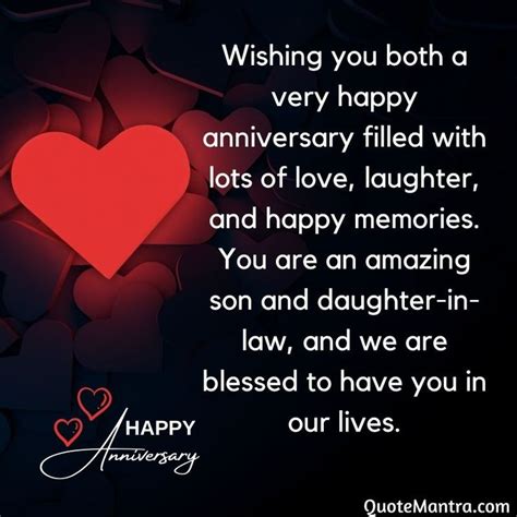 From the Heart: The Best Happy Anniversary Wishes for Your Son and Daughter-in-Law