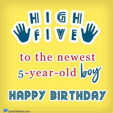 High-Fives & Happy Vibes: 50+ Perfect Happy Fifth Birthday Wishes