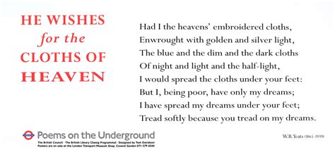 Spreading Your Dreams: Beautiful Messages Inspired by "He Who Wishes for the Cloths of Heaven"
