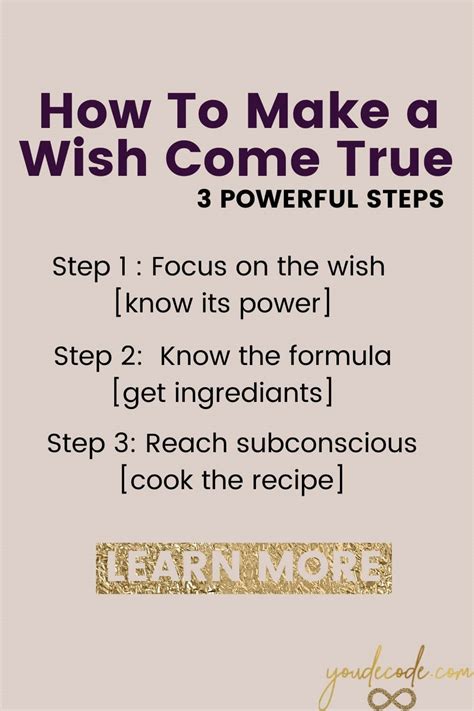From a Whisper to Reality: A Practical Guide on How to Make Your Wish Come True
