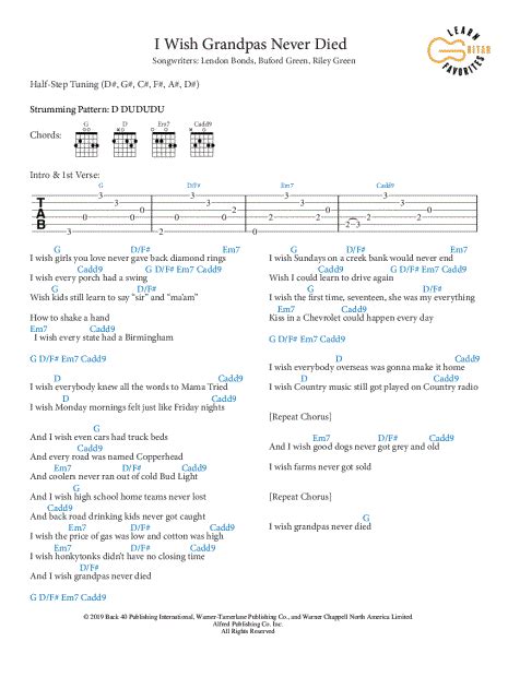 How to Play "I Wish Grandpas Never Died": Chords, Tributes, and Heartfelt Messages