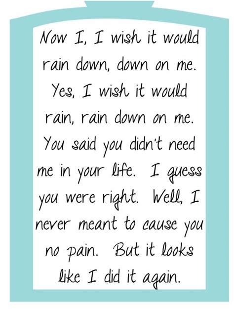 Finding the Right Words: Heartfelt Messages Inspired by "I Wish It Would Rain Down" Lyrics