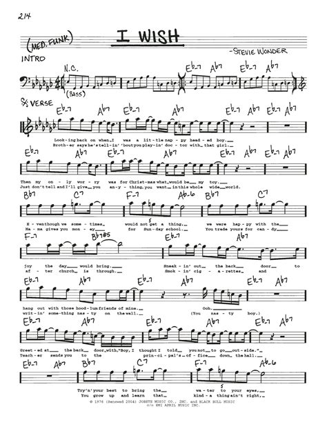 Your Wish Is Granted: A Breakdown of the Stevie Wonder "I Wish" Chords