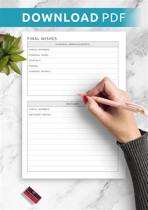 Crafting Your Final Message: A Heartfelt & Practical Last Wishes Template