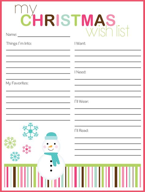 The Ultimate Guide to Printable Christmas Wish List Templates for a Magical & Organized Holiday