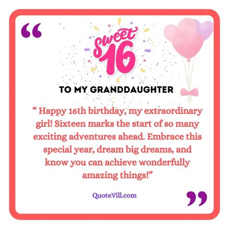 From the Heart: 50+ Sweet 16 Birthday Wishes for Your Granddaughter