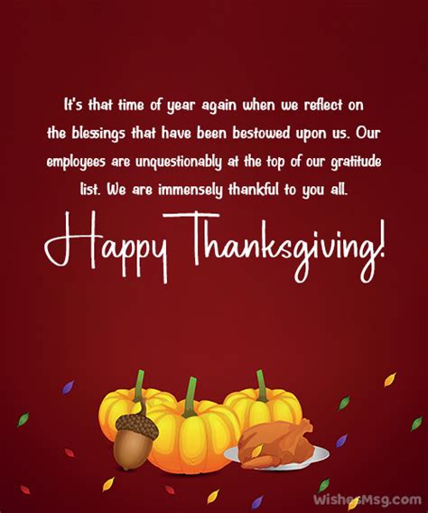 50+ Heartfelt Thanksgiving Wishes to Employees to Show Your Gratitude