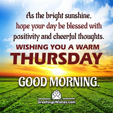 Your Ultimate Guide to Perfect Thursday Good Morning Wishes