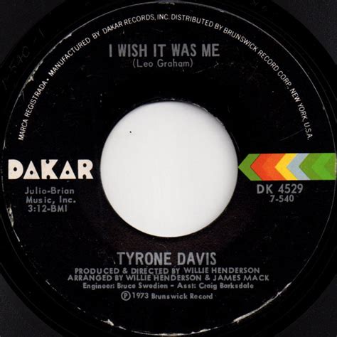 Tyrone Davis Wish It Was Me