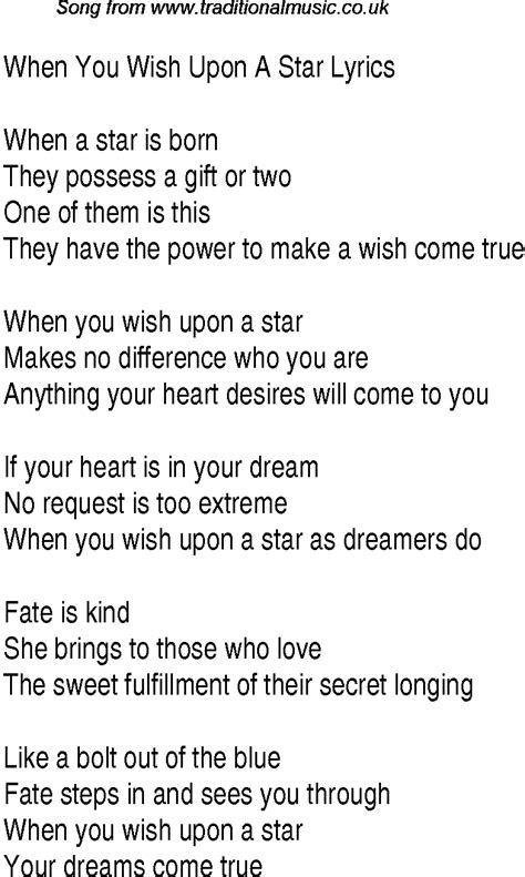 When You Wish Upon A Star Lyrics