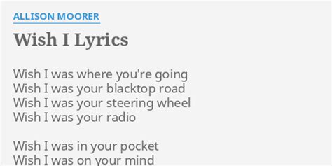 From the Heart: 50+ "Wish I" Lyrics and Messages for When Words Are Hard to Find