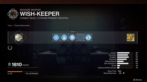 Your Ultimate Guide to Wish Keeper God Roll Wishes: What to Say to Your Fellow Guardian