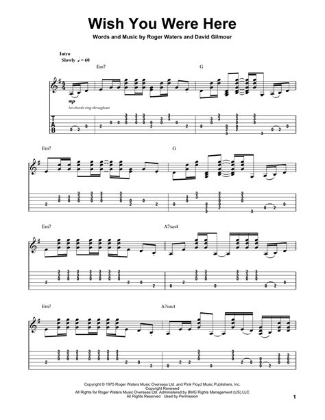 Wish You Were Here Tablature