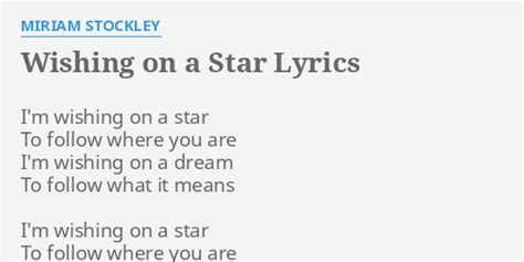Starlight Sentiments: Beautiful "Wishing on the Star" Lyrics for Every Dream and Occasion