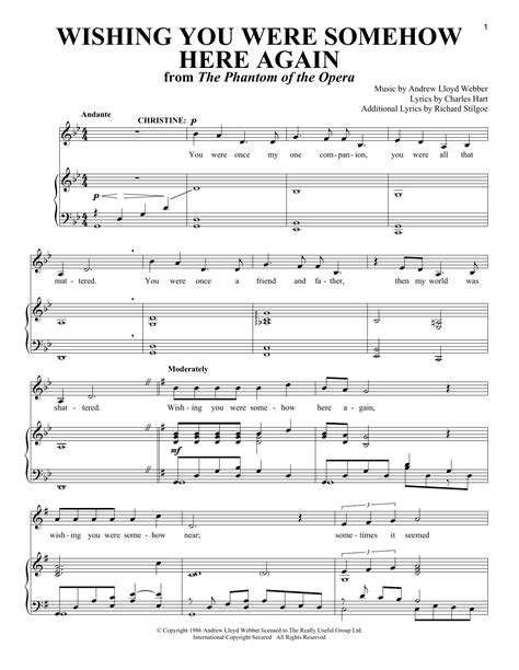 Wishing You Were Somehow Here Again Sheet Music