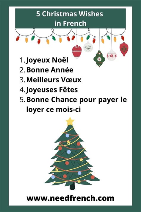 Xmas Wishes In French